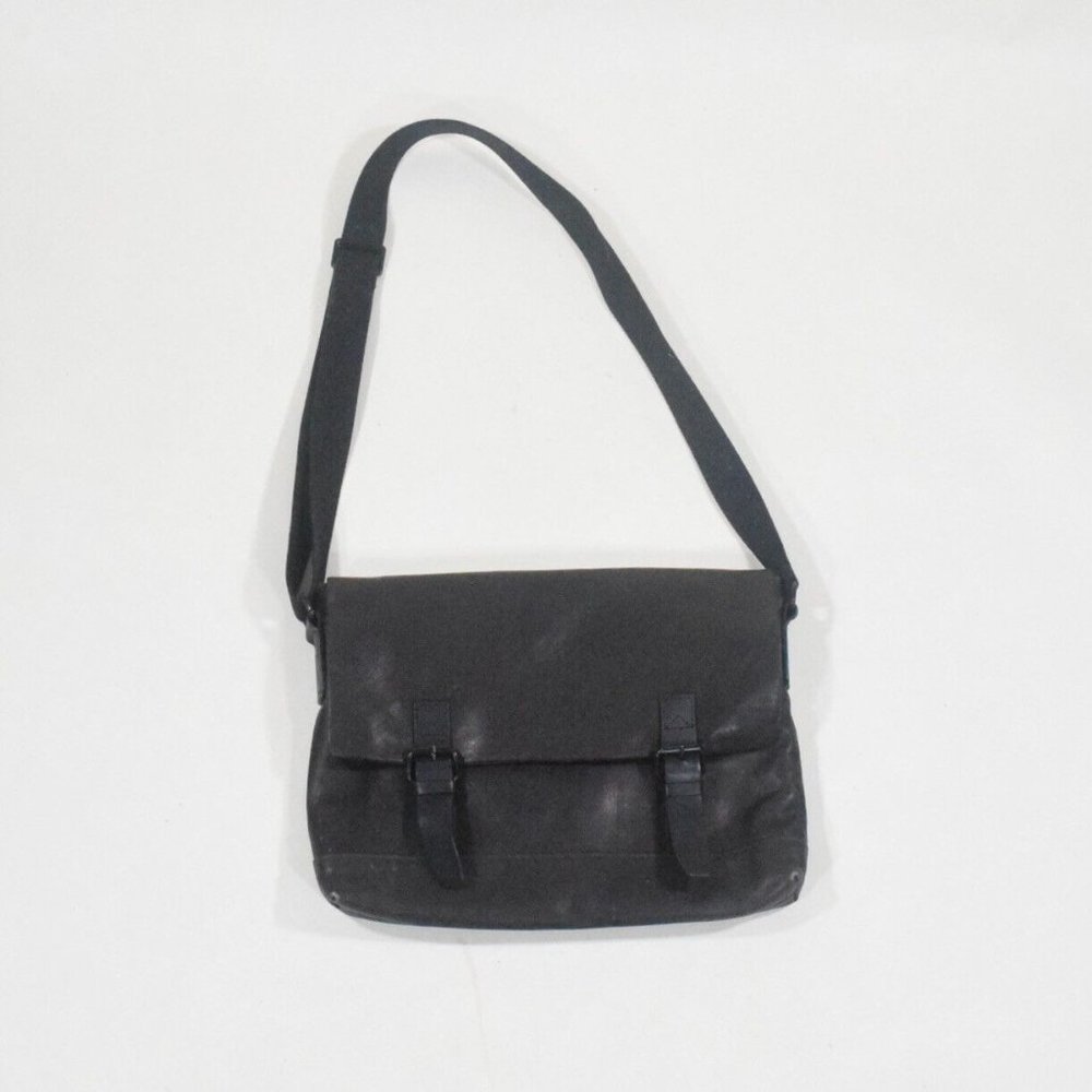 Kenneth Cole Dark Brown Leather Laptop Bag Satchel Briefcase